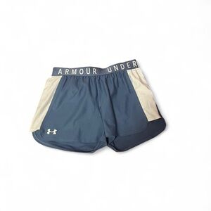 Under Armour Women's Athletic Shorts in Blue and Cream